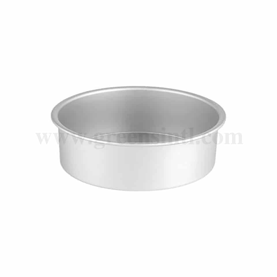 GREENS CHOICE Round Cake Pan Aluminium D 8 Inch x H 4 Inch