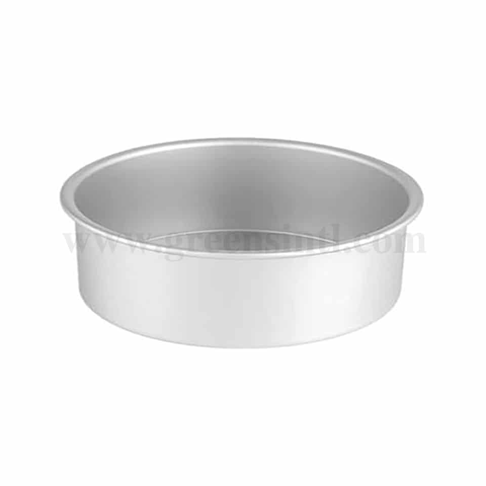 GREENS CHOICE Round Cake Pan Aluminium D 12 Inch x H 4 Inch