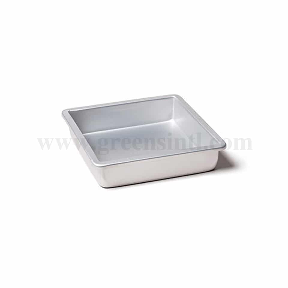 GREENS CHOICE Square Cake Pan Aluminium 9 Inch x H 3 Inch