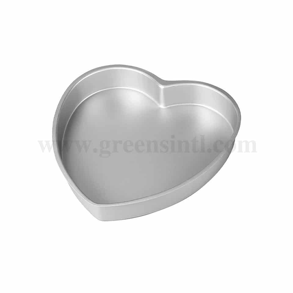 GREENS CHOICE Heart Cake Pan Aluminium 6 Inch x H 3 Inch
