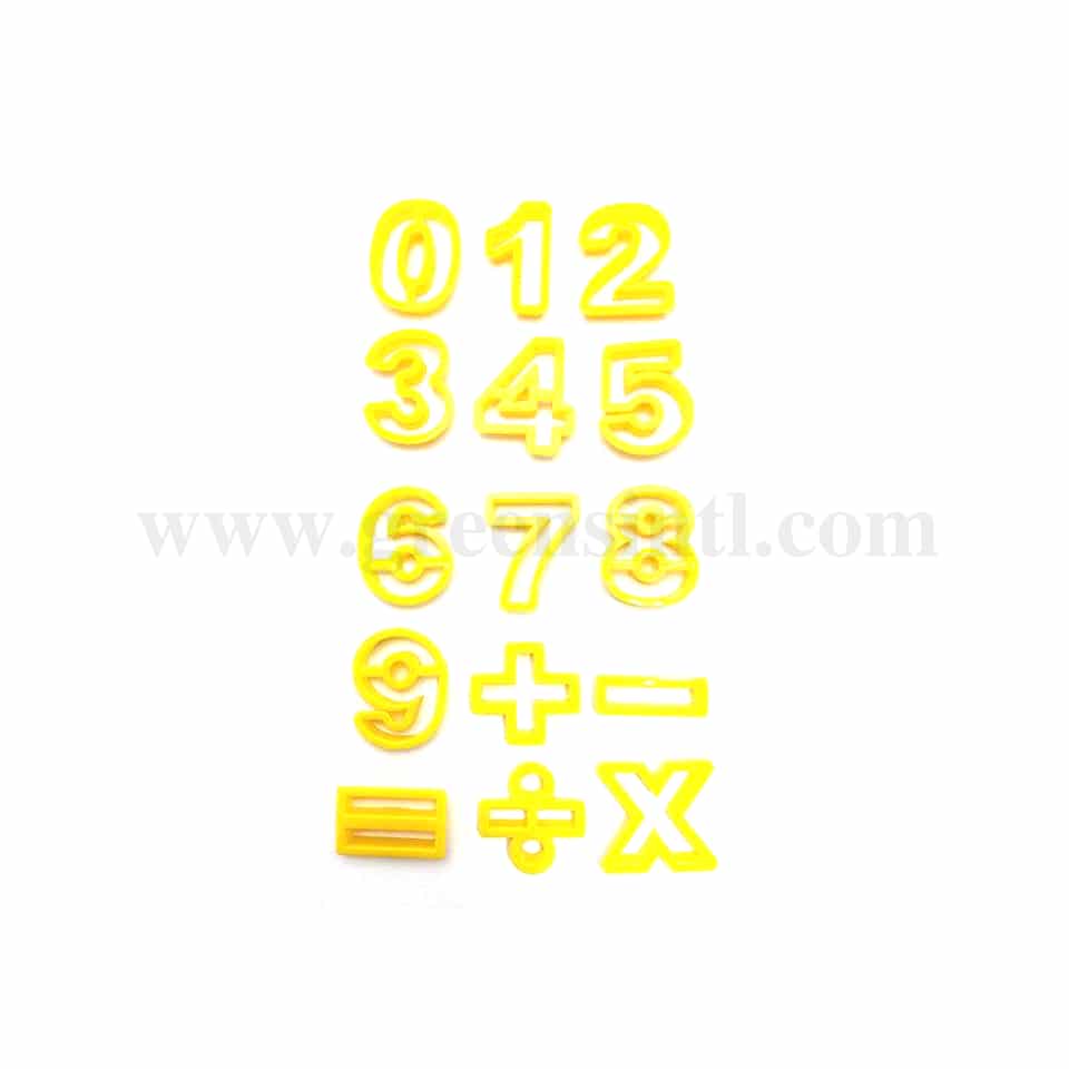 GREENS CHOICE Number Cutter 50x13 mm Set of 13