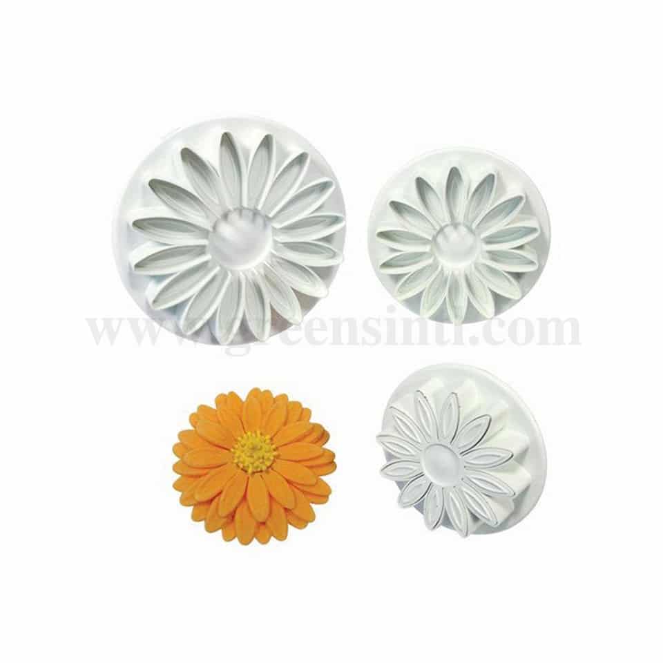 GREENS CHOICE Veined Sunflower Plunger Cutter Set of 3 -40,50,60 mm