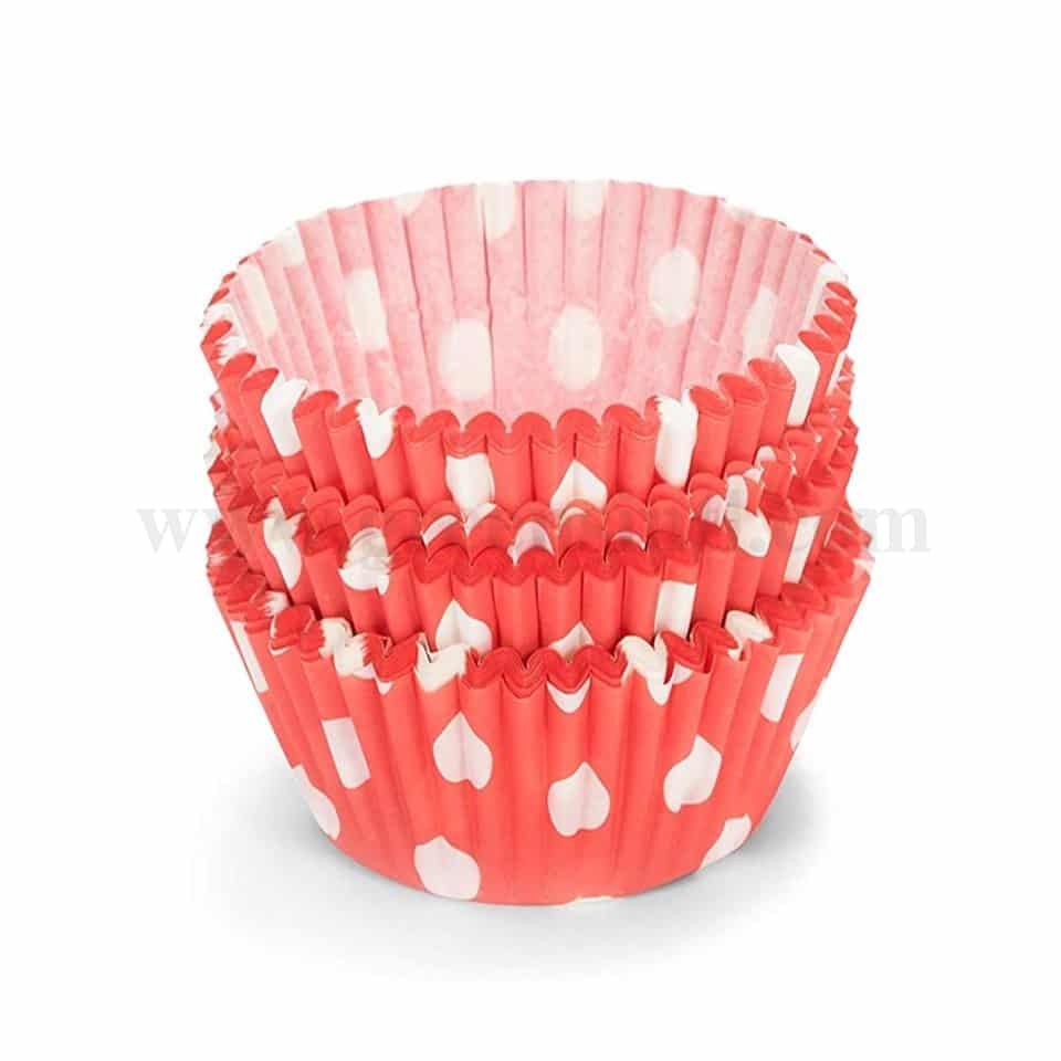 GREENS CHOICE Red Polka Dots Cup Cake Mini Baking Cases 1000 Pcs