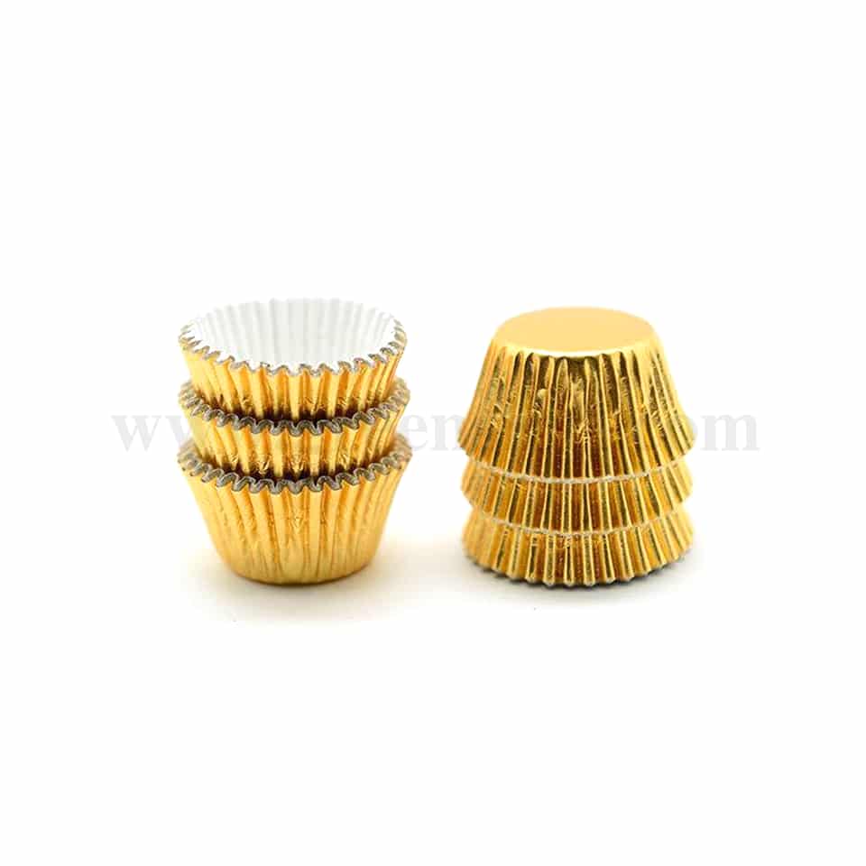 GREENS CHOICE Metallic Golden Cup Cake Baking Cases - Standard Size-500 Pcs