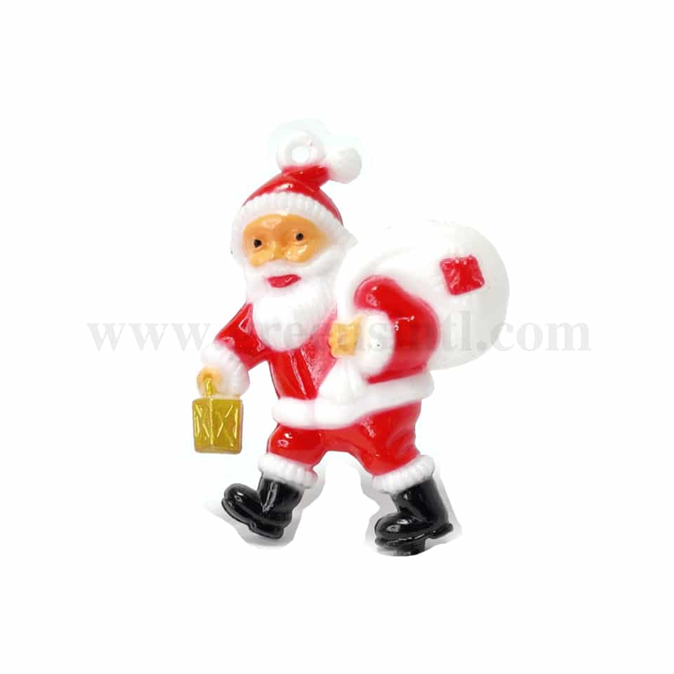 GREENS CHOICE Cake Topper- Santa with Gift Bag 45x92 mm-5 Pcs
