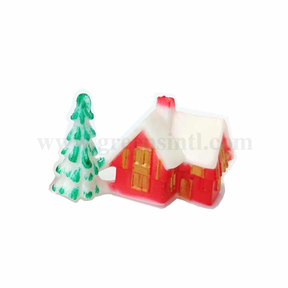 GREENS CHOICE Cake Topper- Chalet and Tree-5 Pcs