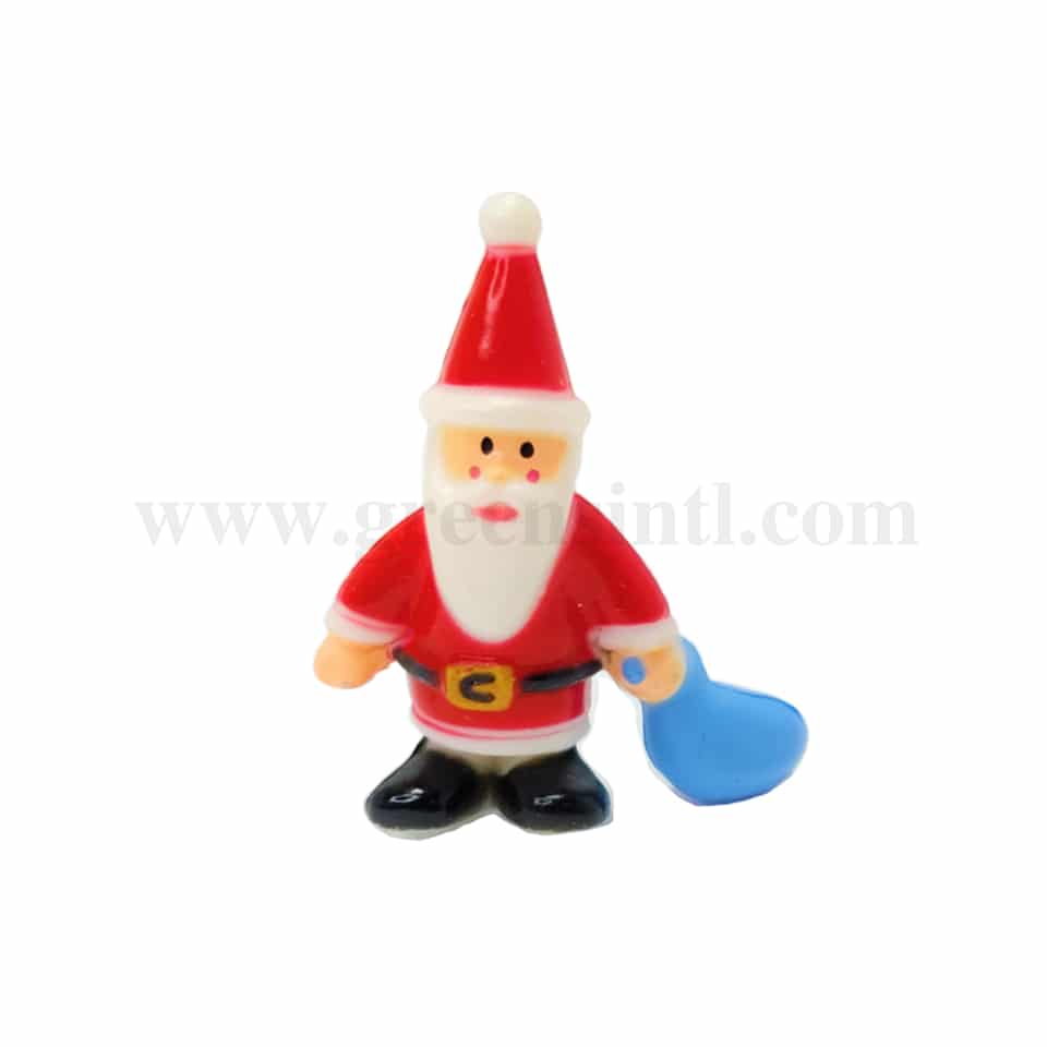 GREENS CHOICE Cake Topper- Santa Claus with Bag L 30 mm-5 Pcs