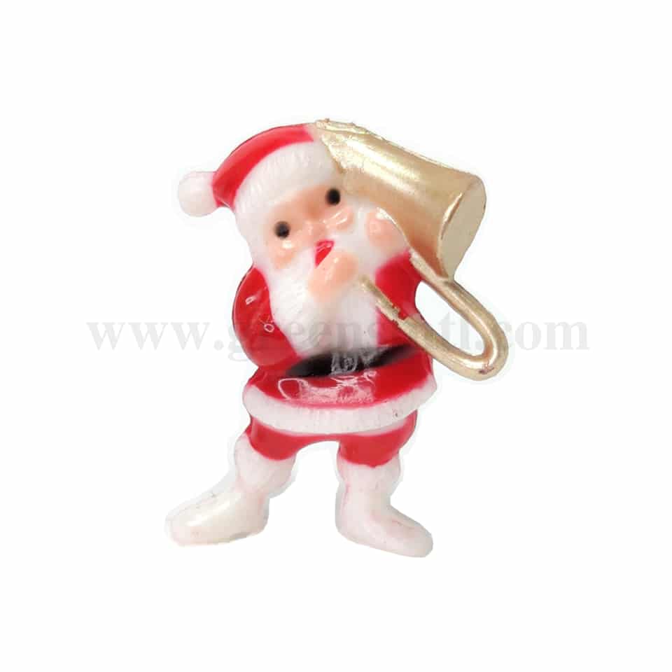 GREENS CHOICE Cake Topper-Santa Claus with Bugles L 30 mm-5 Pcs