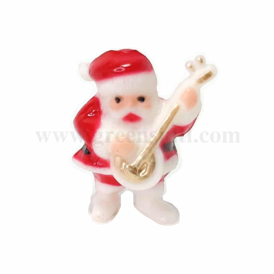 GREENS CHOICE Cake Topper- Santa Claus with Guitar L 30 mm-5 Pcs