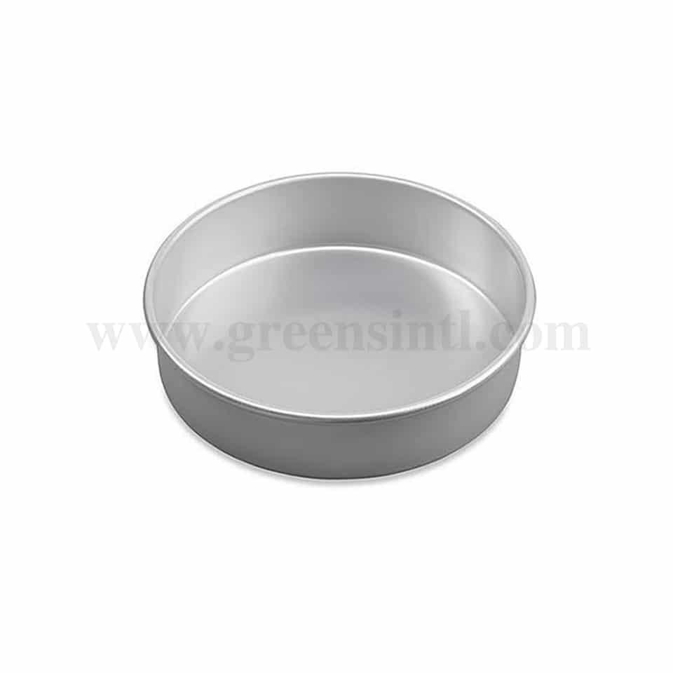 GREENS CHOICE Round Cake Pan Aluminium D 9 Inch x H 3 Inch