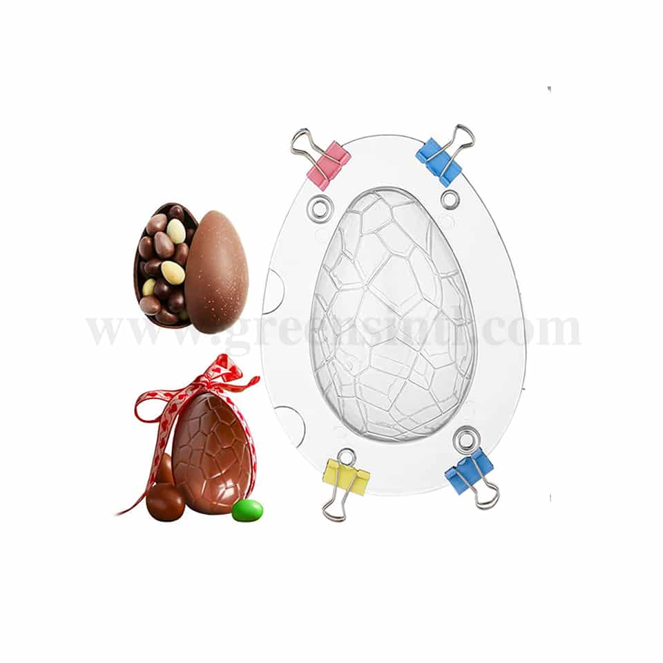 GREENS CHOICE Chocolate Plastic Egg Mould 131x98 mm