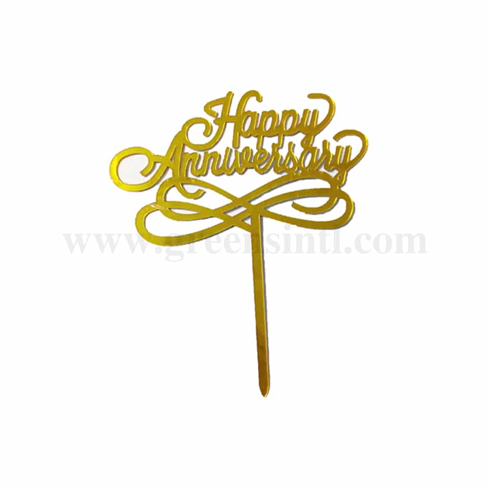 GREENS CHOICE Cake Topper Happy Anniversary 70x115 mm