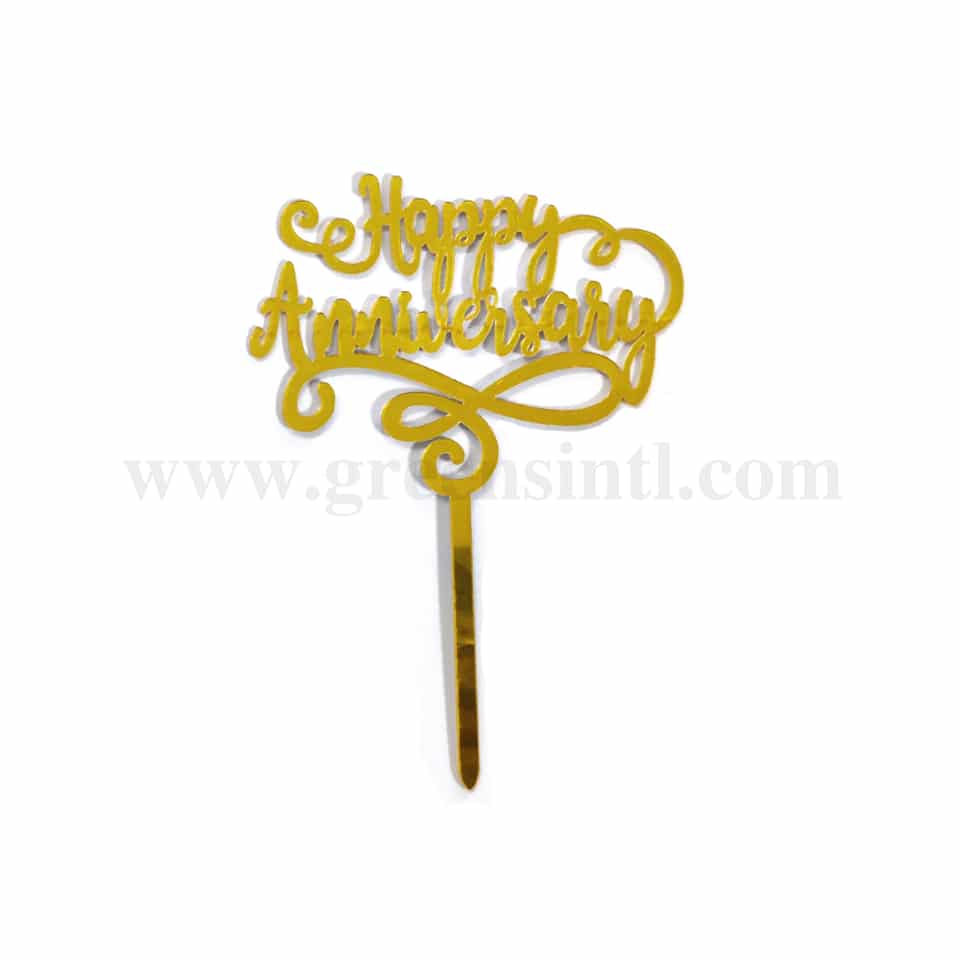 GREENS CHOICE Cake Topper Happy Anniversary 110x90 mm