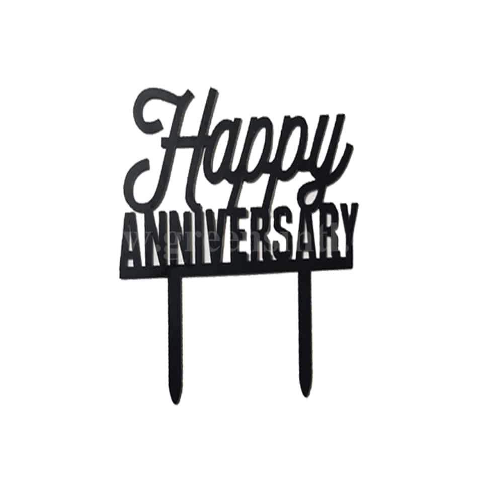 GREENS CHOICE Cake Topper Happy Anniversary 70x110 mm