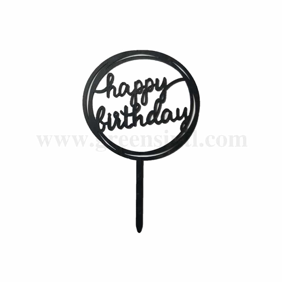 GREENS CHOICE Cake Topper Happy Birthday 100x100 mm