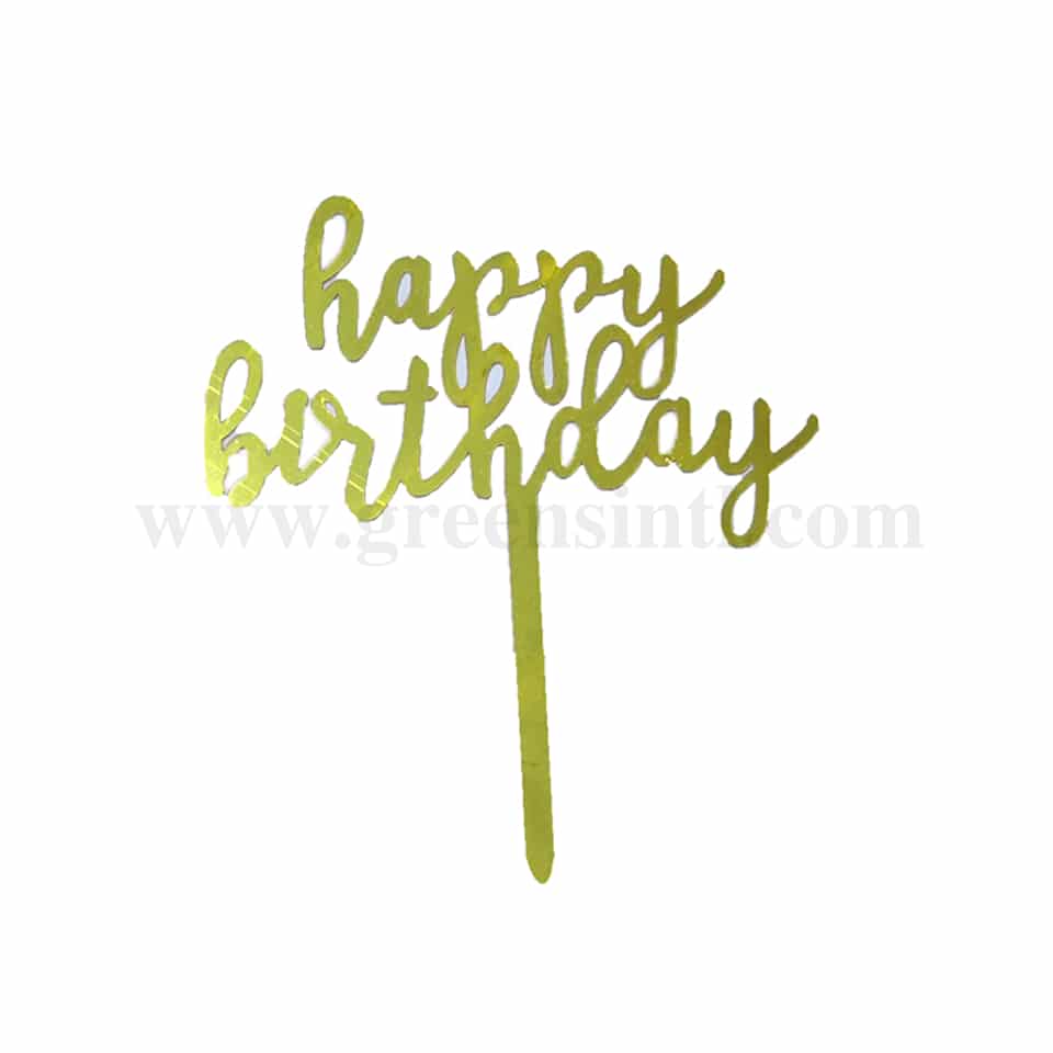 GREENS CHOICE Cake Topper Happy Birthday 80x120 mm