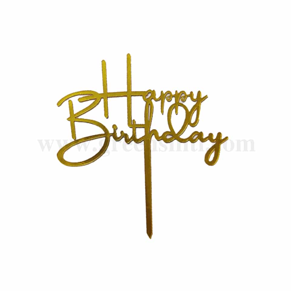 GREENS CHOICE Cake Topper Happy Birthday 75x125 mm