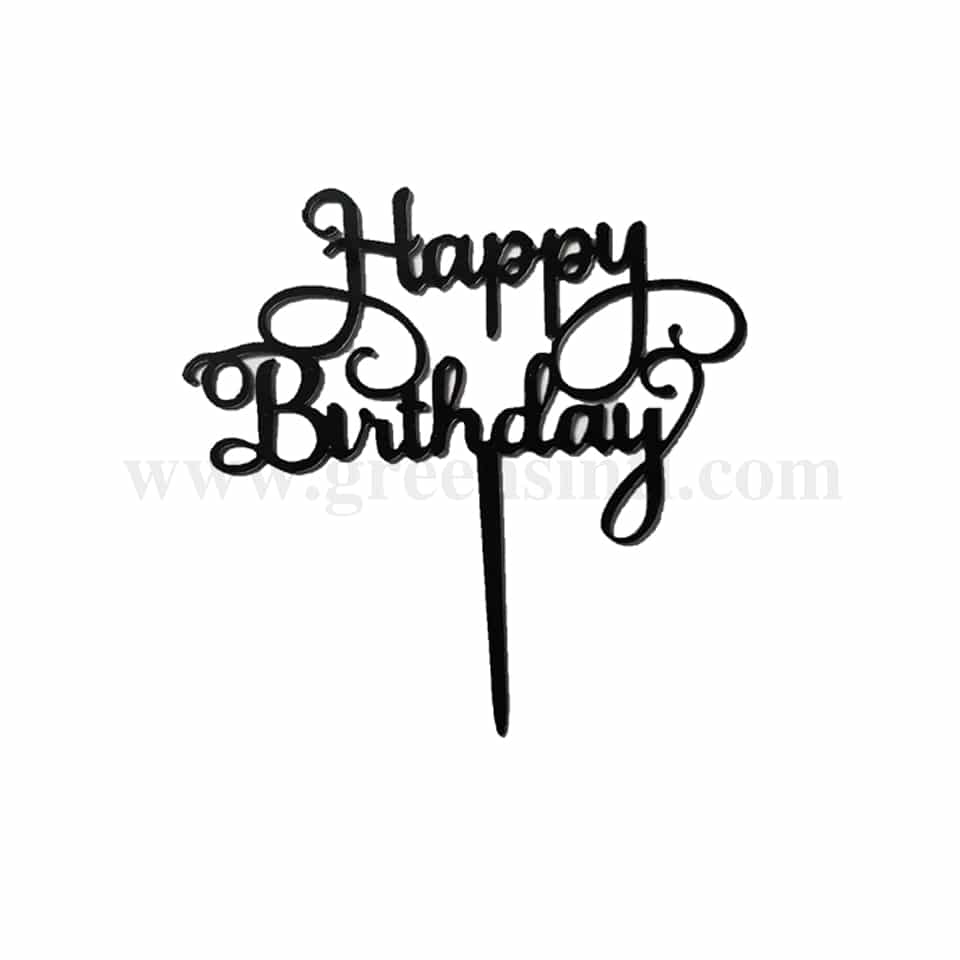 GREENS CHOICE Cake Topper Happy Birthday 100x120 mm