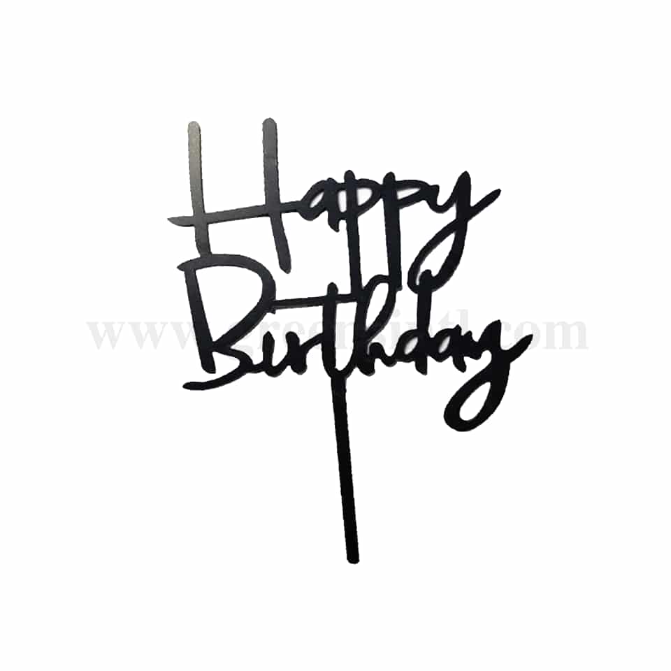 GREENS CHOICE Cake Topper Happy Birthday 120x95 mm