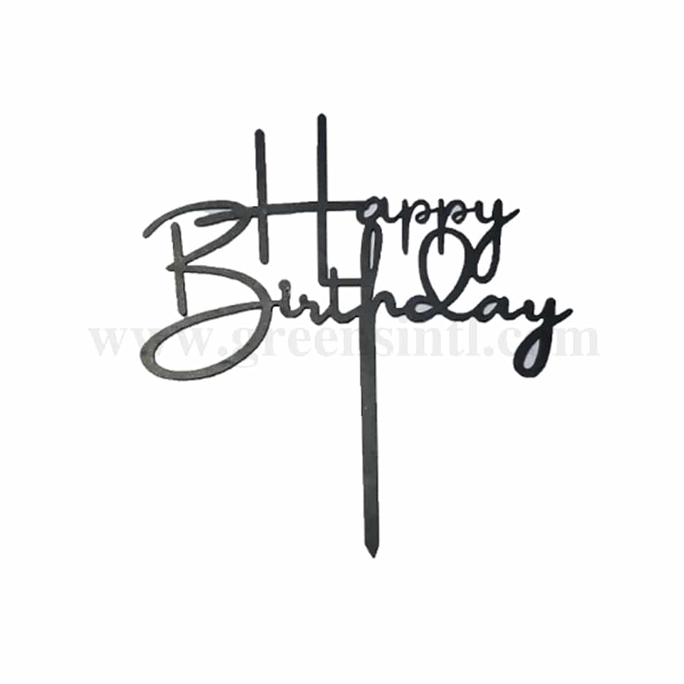 GREENS CHOICE Cake Topper Happy Birthday 85x120 mm