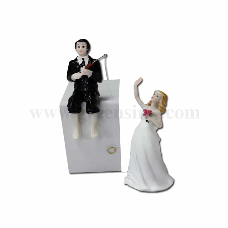 GREENS CHOICE Bride & Groom Cake Topper 100x55x140 mm