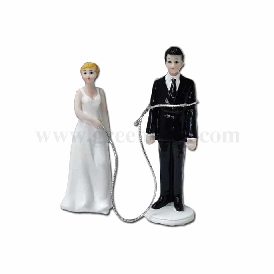 GREENS CHOICE Bride & Groom Cake Topper 70x55x130 mm