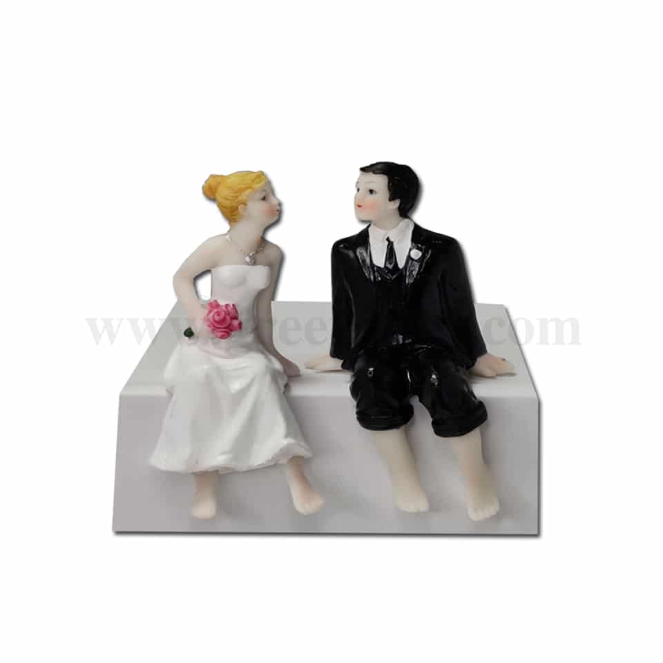 GREENS CHOICE Bride & Groom Cake Topper 65x115 mm