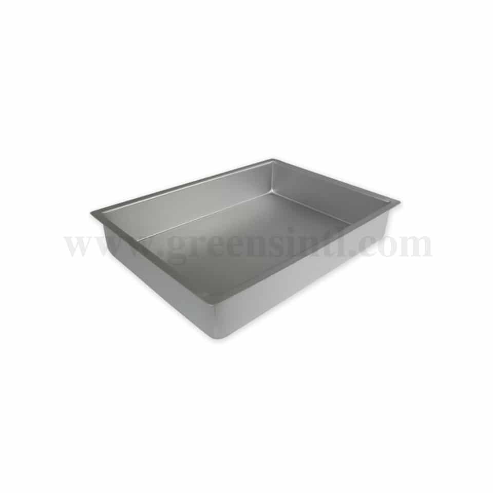 GREENS CHOICE Rectangle Cake Pan Aluminium 11 Inch x 7Inch x 3 Inch