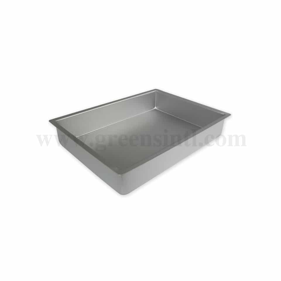 GREENS CHOICE Rectangle Cake Pan Aluminium 16 Inch x 12 Inch x 4 Inch