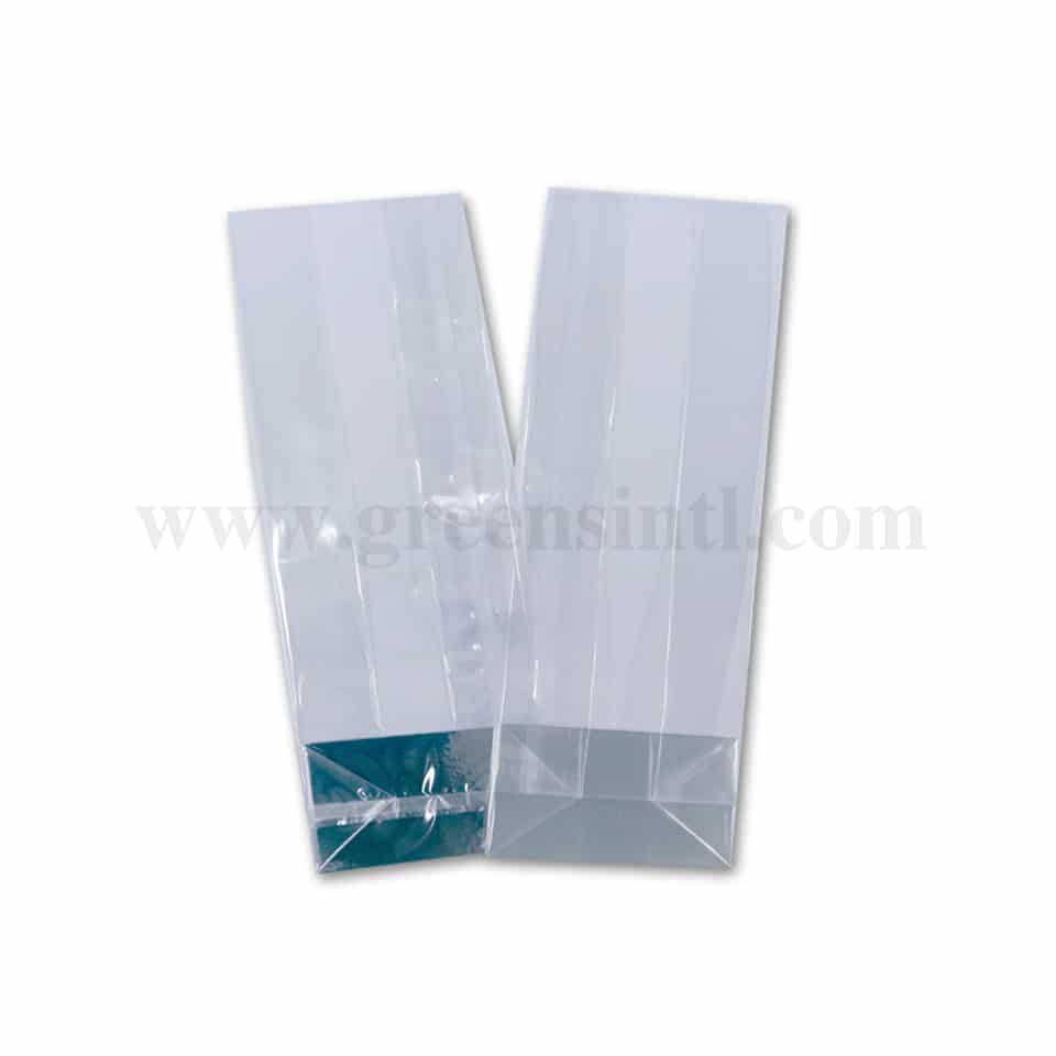 GREENS CHOICE Cookie bag Neutral with Silver Board 70x260 mm-100 Pcs