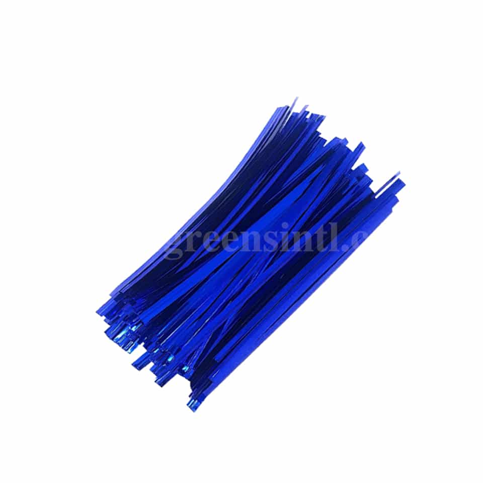 GREENS CHOICE Cookie Bag Twist Tie Blue 100x4 mm-2000 Pcs