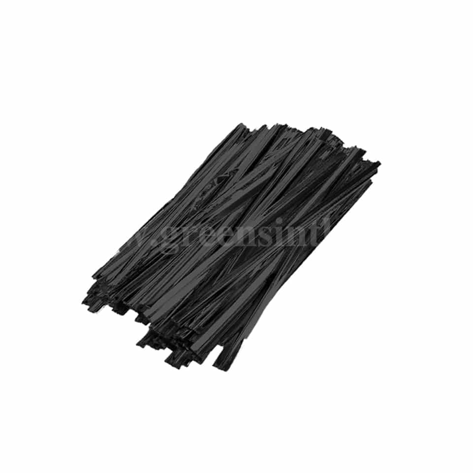 GREENS CHOICE Cookie Bag Twist Tie Black 100x4 mm-2000 Pcs