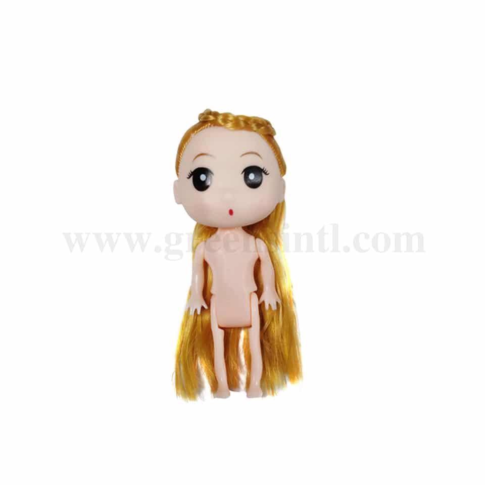 GREENS CHOICE Cute Doll Topper Full Body Blonde Long Hair 120 mm