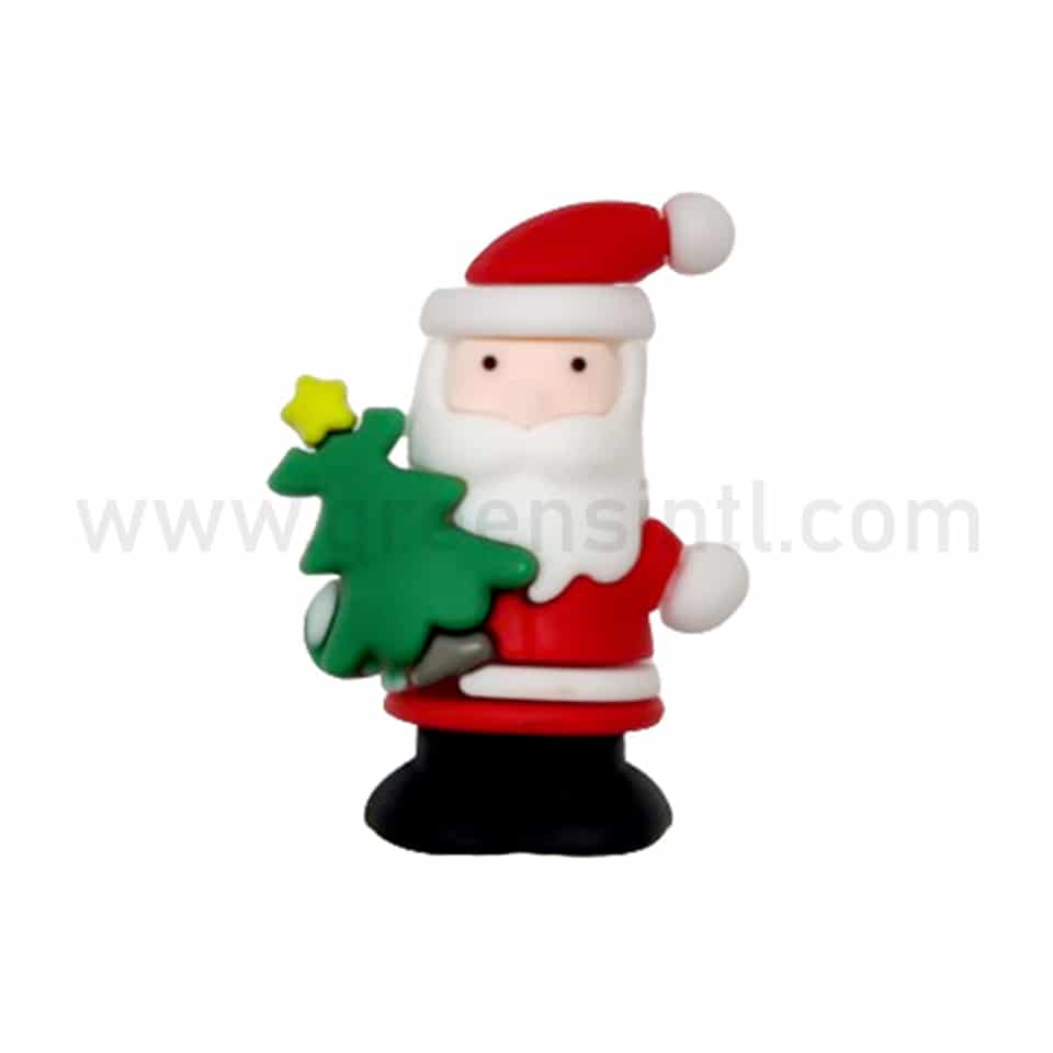 GREENS CHOICE Christmas Cake Topper Santa with Christmas Tree-50x42.5 mm-50 Pcs