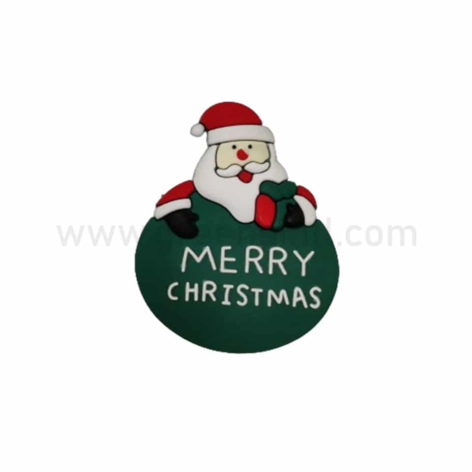 GREENS CHOICE Christmas Cake Topper Santa with Merry Christmas Gift Bag 62.5x50 mm-50 Pcs