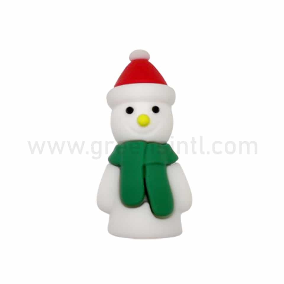 GREENS CHOICE Christmas Cake Topper Snowman with Red Hat and Green Scarf 55x27.5 mm-50 Pcs