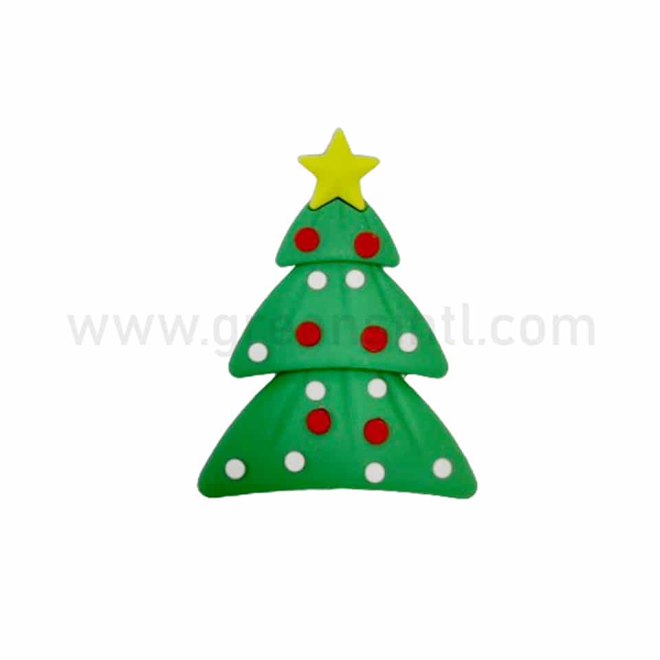 GREENS CHOICE Christmas Cake Topper Christmas Tree with Yellow Star 48x37.5 mm-50 Pcs