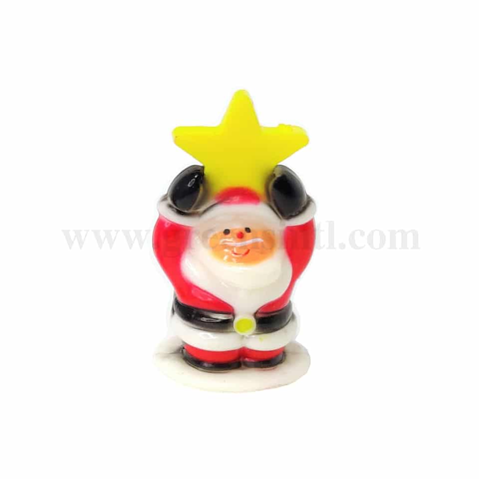 GREENS CHOICE Cake Topper- Santa Claus with Star 45x25 mm-50 Pcs