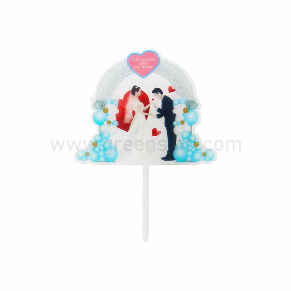 GREENS CHOICE Cake Topper The Groom and The Bride 107.5x130 mm