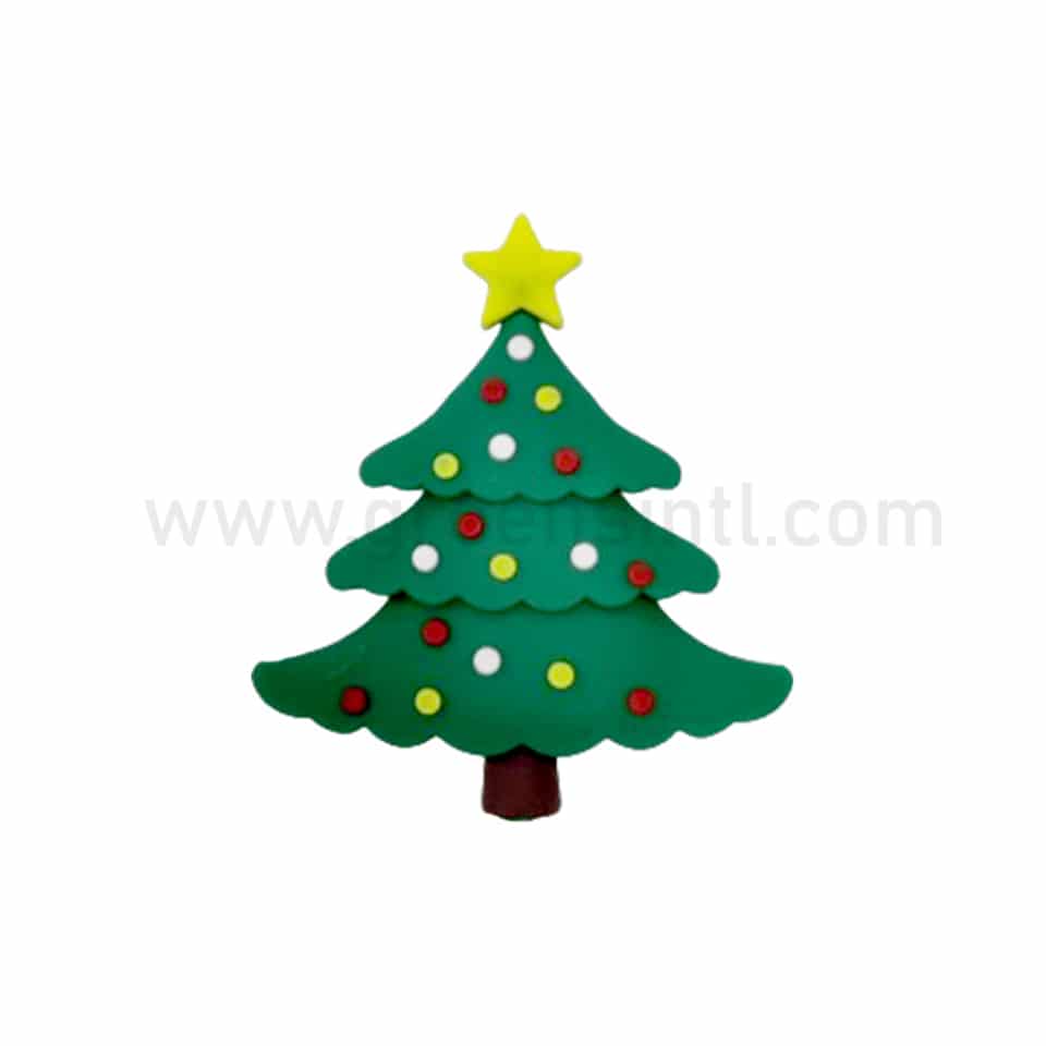 GREENS CHOICE Christmas Cake Topper Christmas Tree with Yellow Star 57.5x52.5 mm
