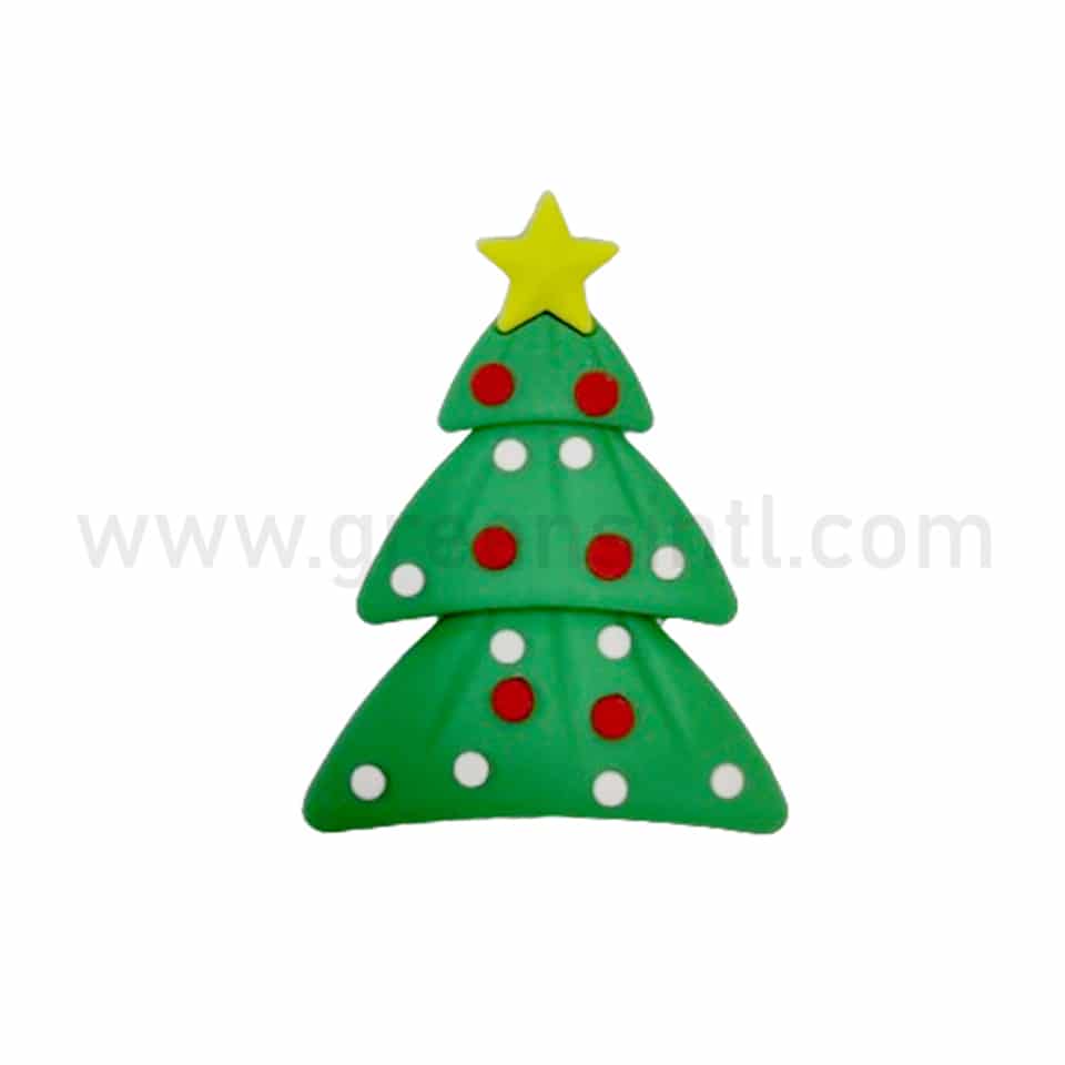 GREENS CHOICE Christmas Cake Topper Christmas Tree with Yellow Star 48x37.5 mm