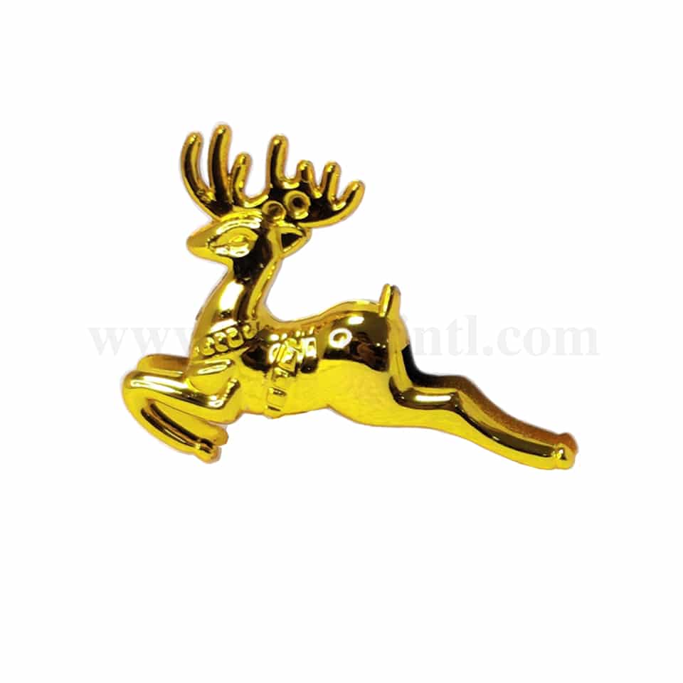 GREENS CHOICE Christmas Cake Topper- Reindeer Gold 50 mm-100 Pcs