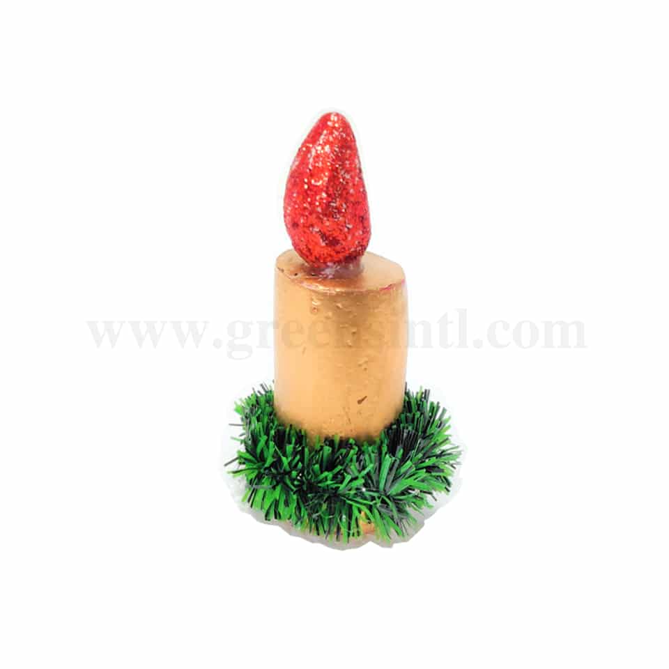 GREENS CHOICE Christmas Cake Topper- Candle 50 Pcs