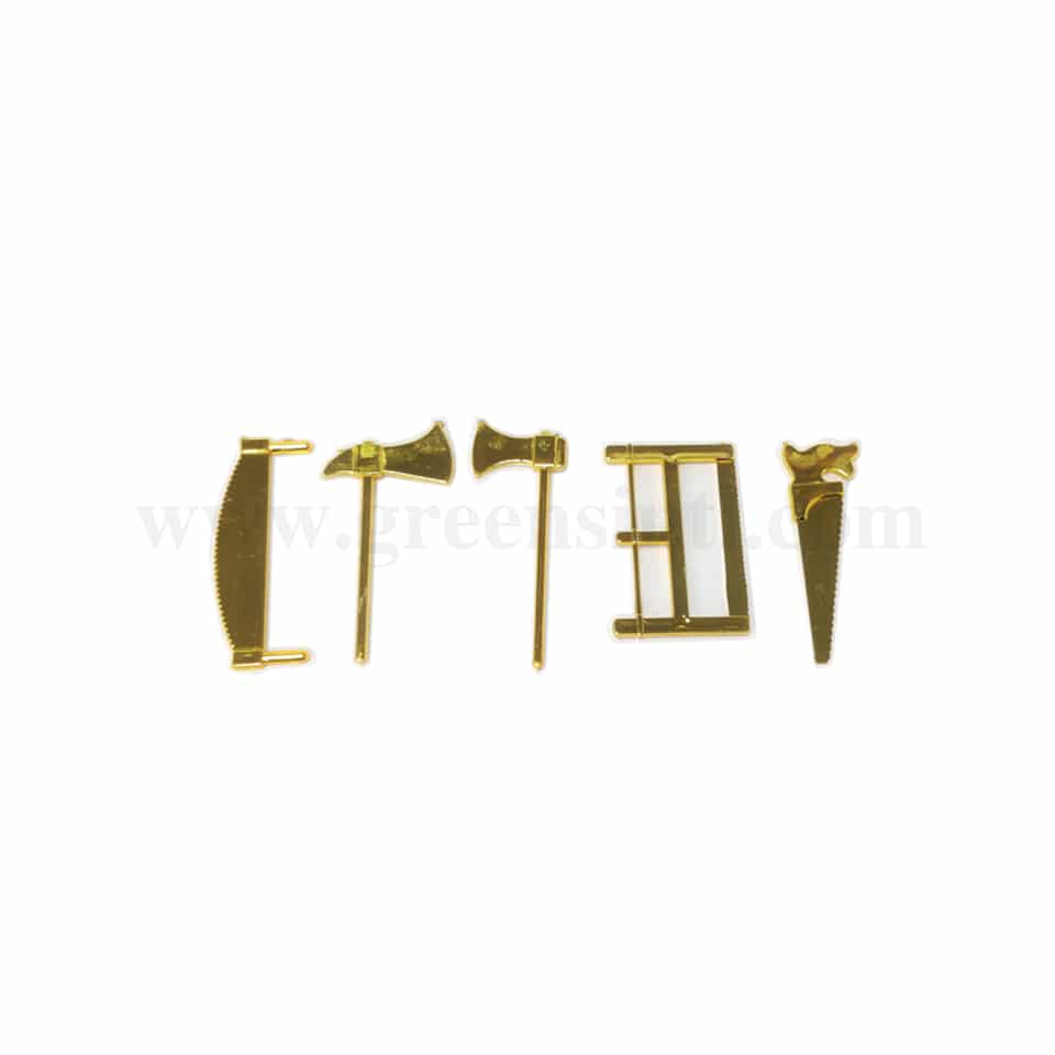 GREENS CHOICE Christmas Cake Topper- Saw and Hatchet 64 x 20 mm-100 Pcs