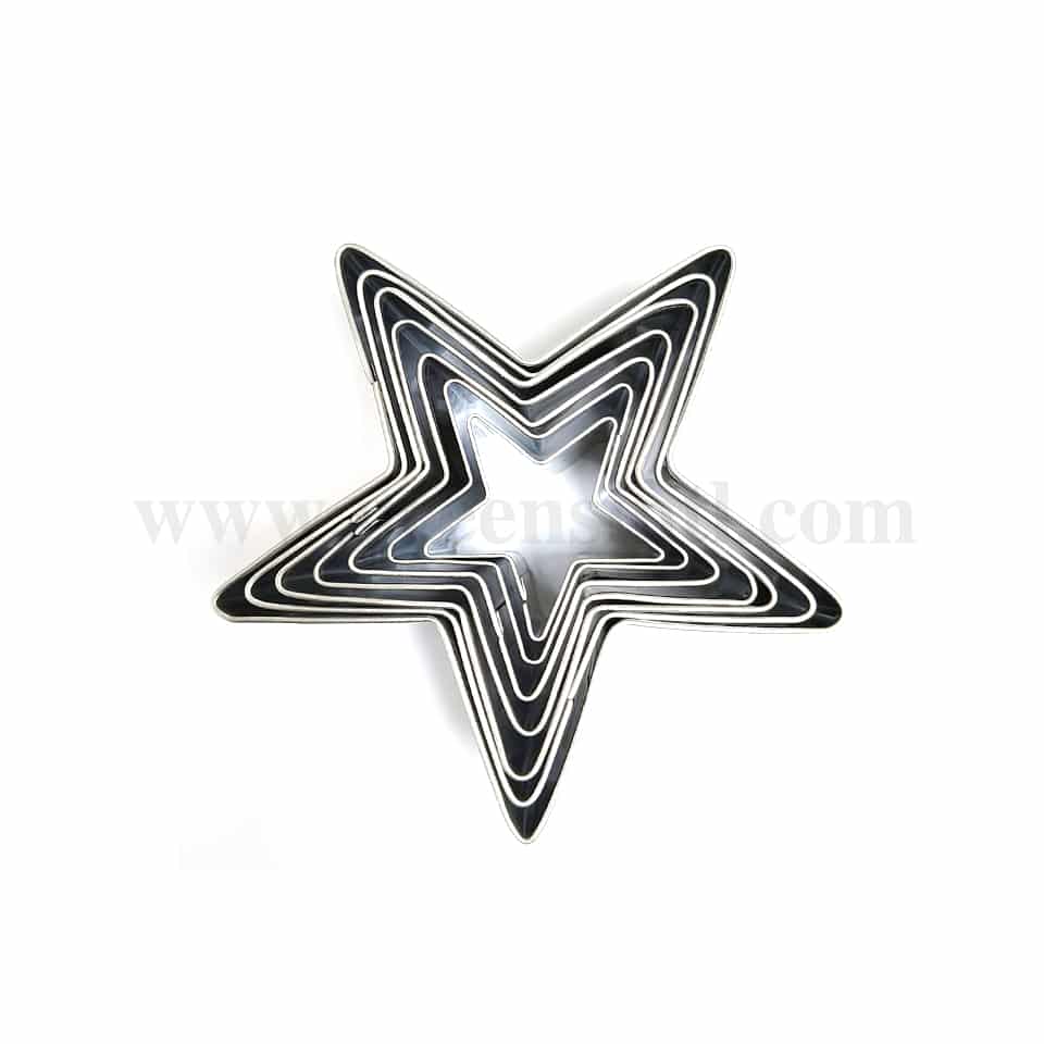 GREENS CHOICE Plain Star Cutter Set of 8