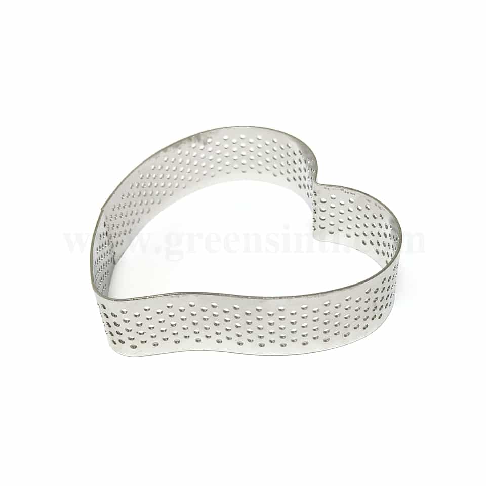 GREENS CHOICE Perforated Tart Ring Heart 81 x 77 x h20mm