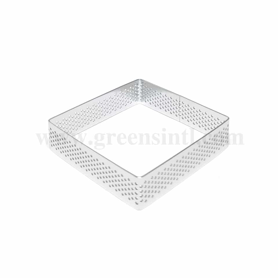 GREENS CHOICE Perforated Tart Ring Square 82 x h20mm