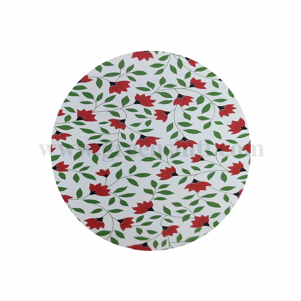 GREENS CHOICE Chocolate Transfer Sheet Floral Red Green and Black 250 x 350 mm-50 Sheets