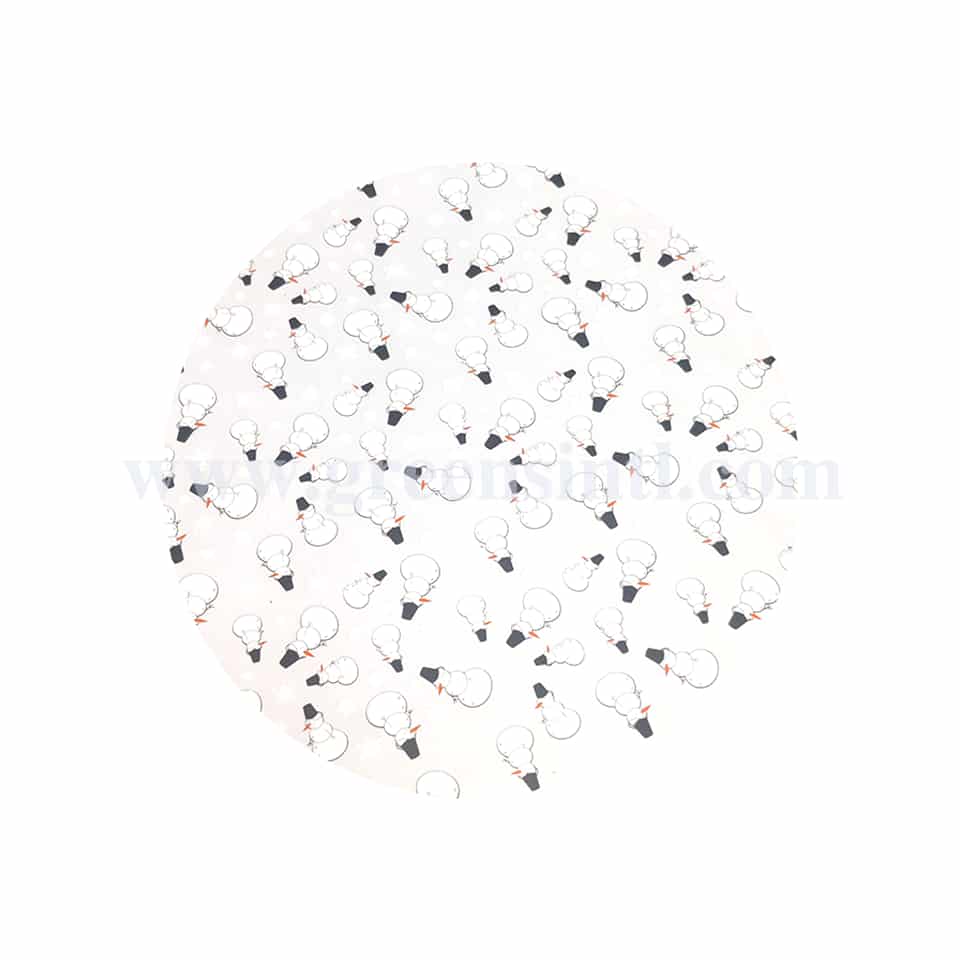 GREENS CHOICE Chocolate Transfer Sheet Snowman 250 x 350 mm-50 Sheets