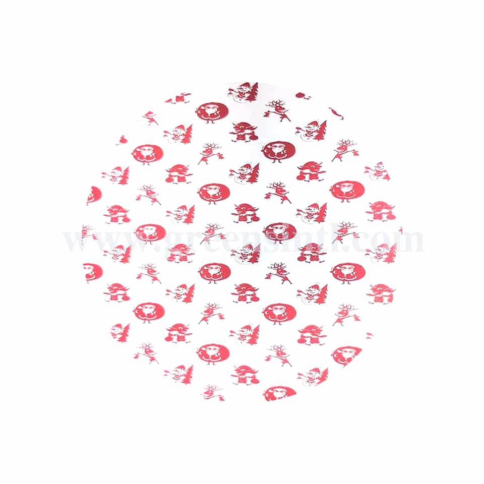 GREENS CHOICE Chocolate Transfer Sheet Christmas Red 250 x 350 mm-50 Sheets